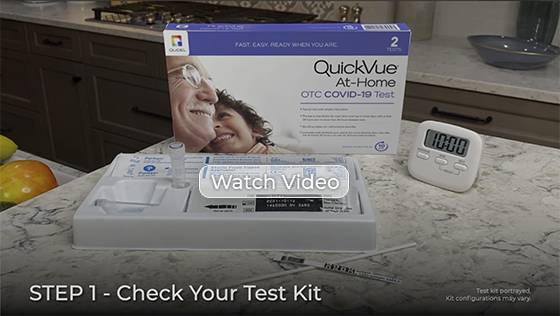 Watch: QuickVue At-Home COVID-19 OTC Test - User Instructions video