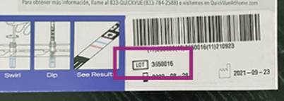 Lot number is located below the barcode on the back of product package.