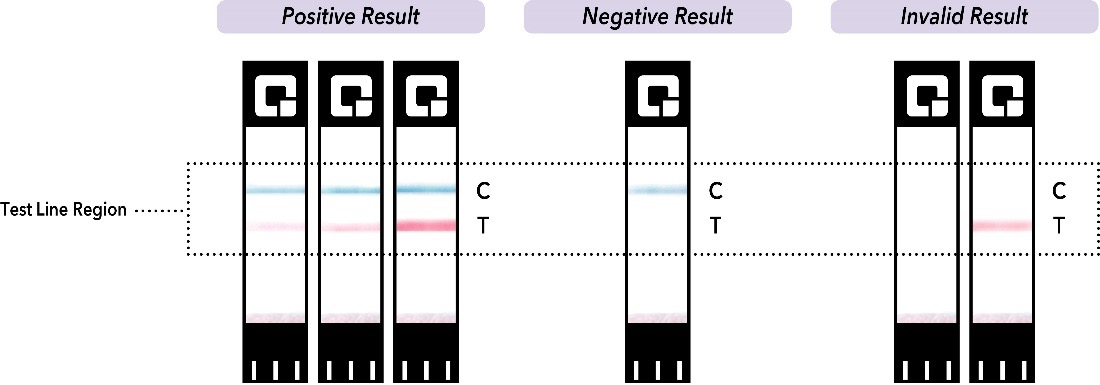 Illustration of different test results.