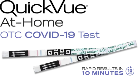 QuickVue At-Home OTC COVID-19 Test kit with nasal swabs - Rapid Results in 10 minutes